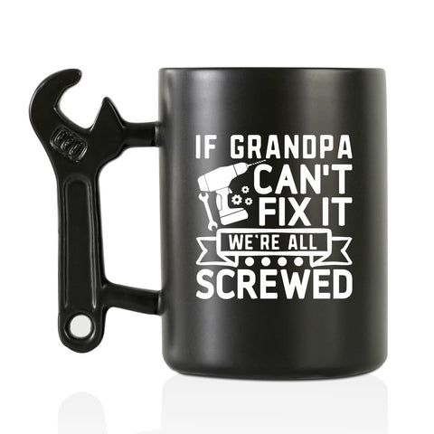 Onebttl grandpa wrench mug handle, a tactile gift for a tinkering grandfather.