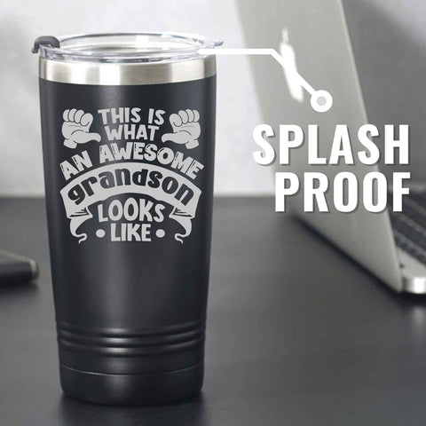 Onebttl Grandson Gifts Tumbler 20oz capacity ready for drinks with ice