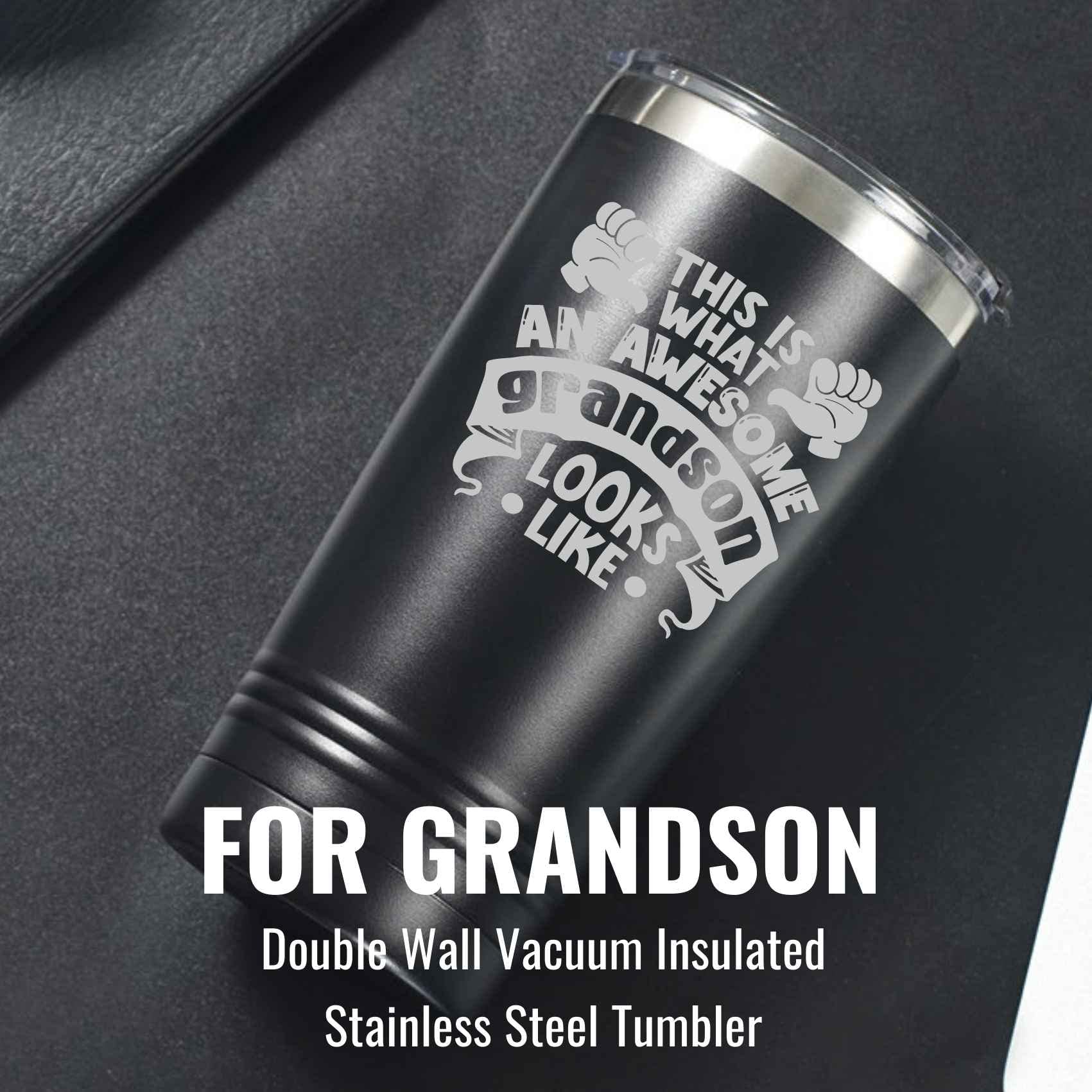 Onebttl Grandson Gifts Tumbler insulated double-wall construction detail