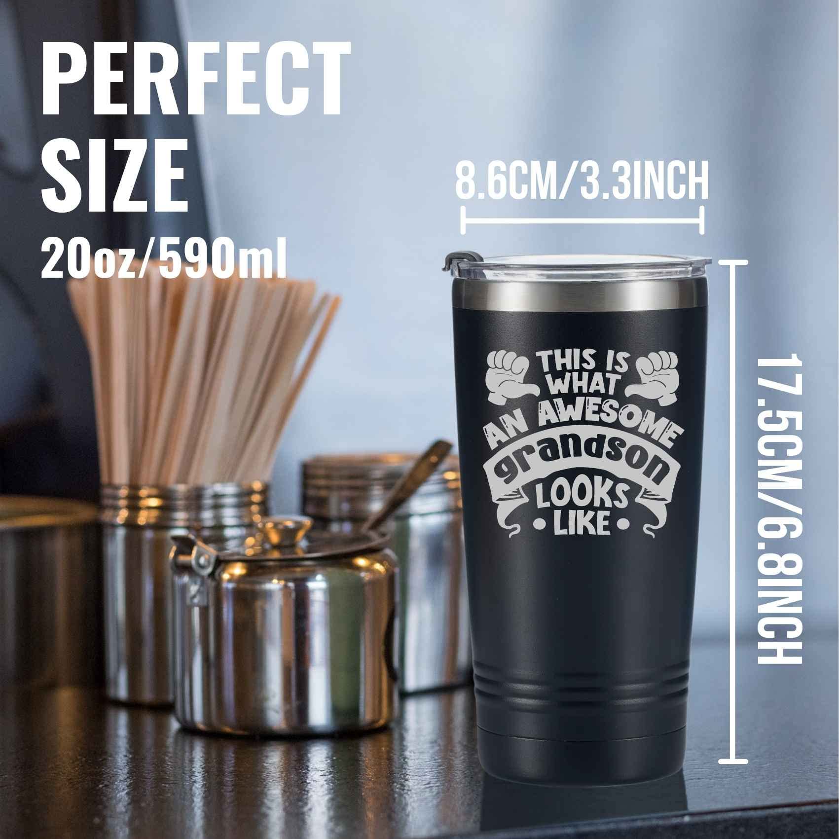 Onebttl Grandson Gifts Tumbler made from durable stainless steel material
