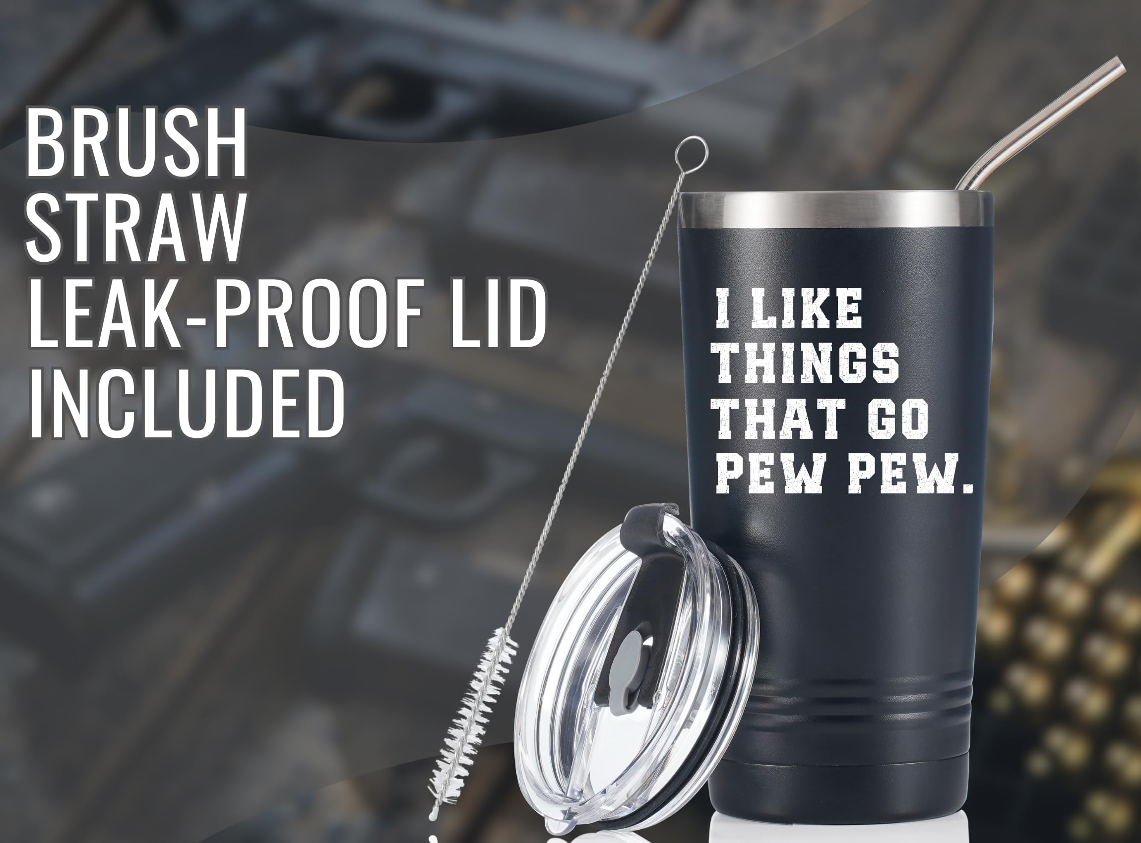 Onebttl gun sayings tumbler for enthusiasts with a humorous touch.