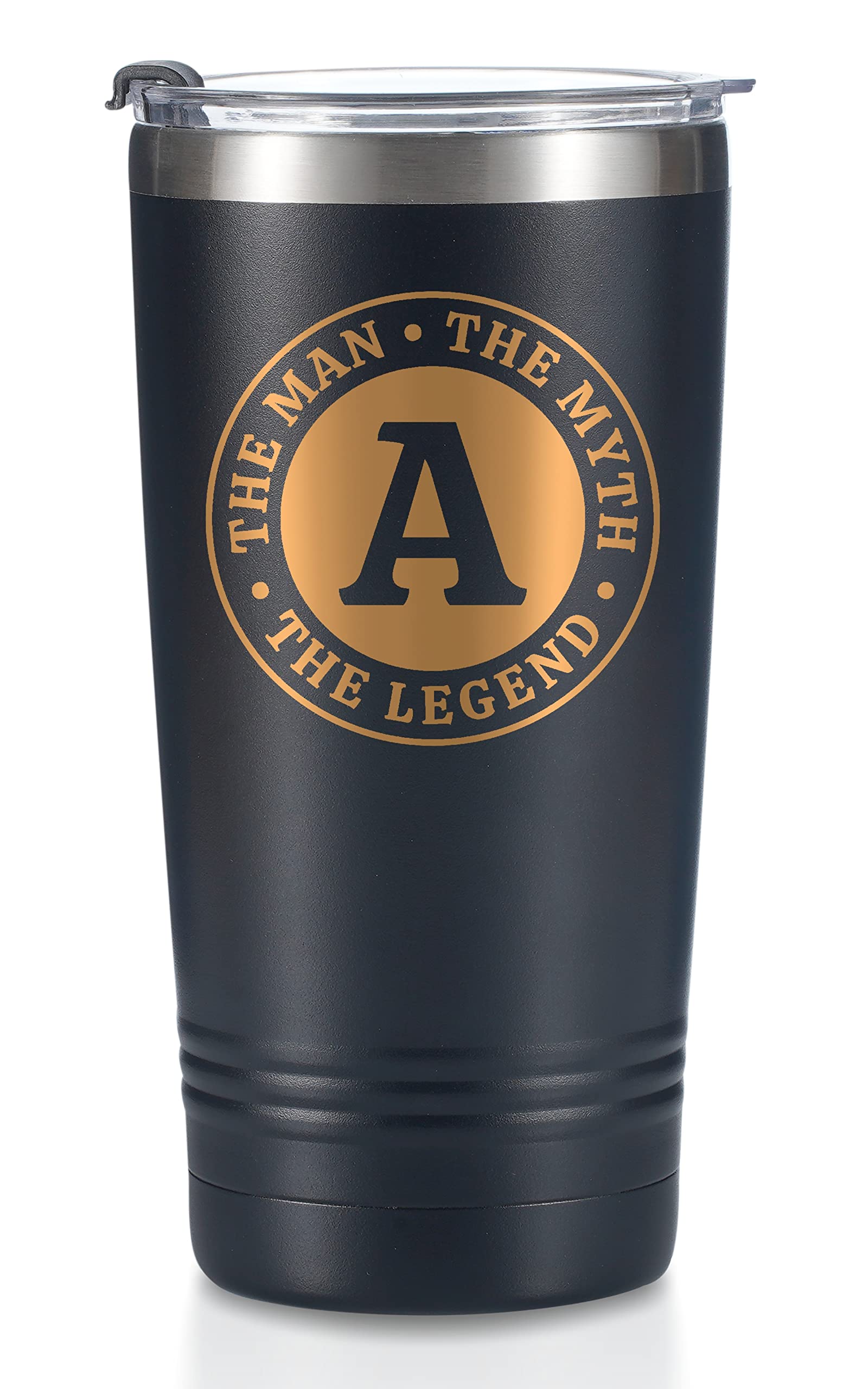 Onebttl Man the Myth Legend tumbler in hand for stylish daily use