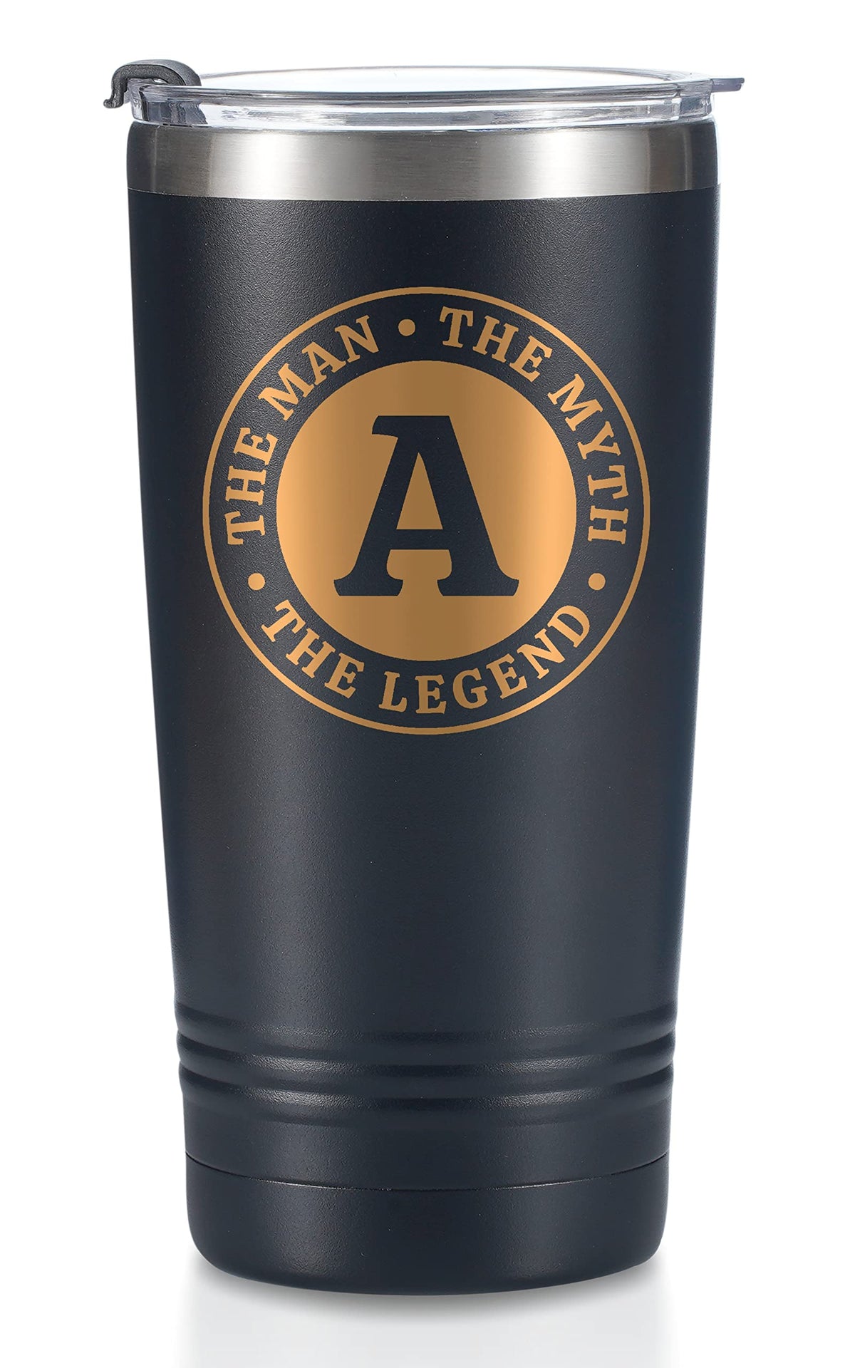 Onebttl Man the Myth Legend tumbler in hand for stylish daily use