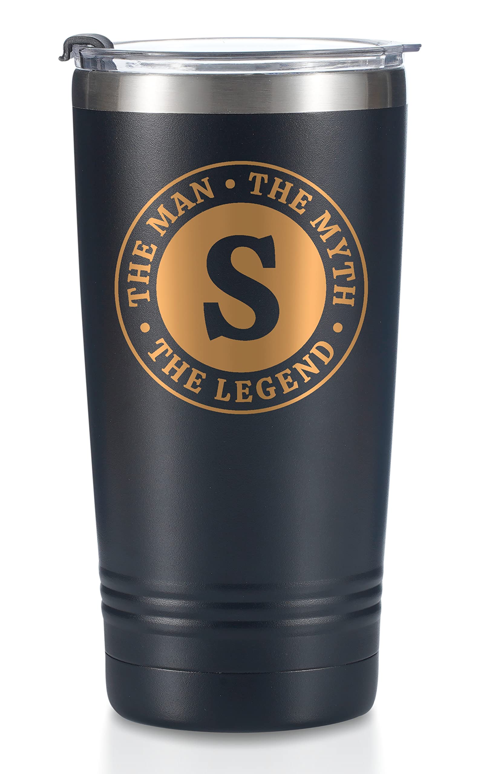 Onebttl Man the Myth mug with initials for a personalized daily coffee ritual.