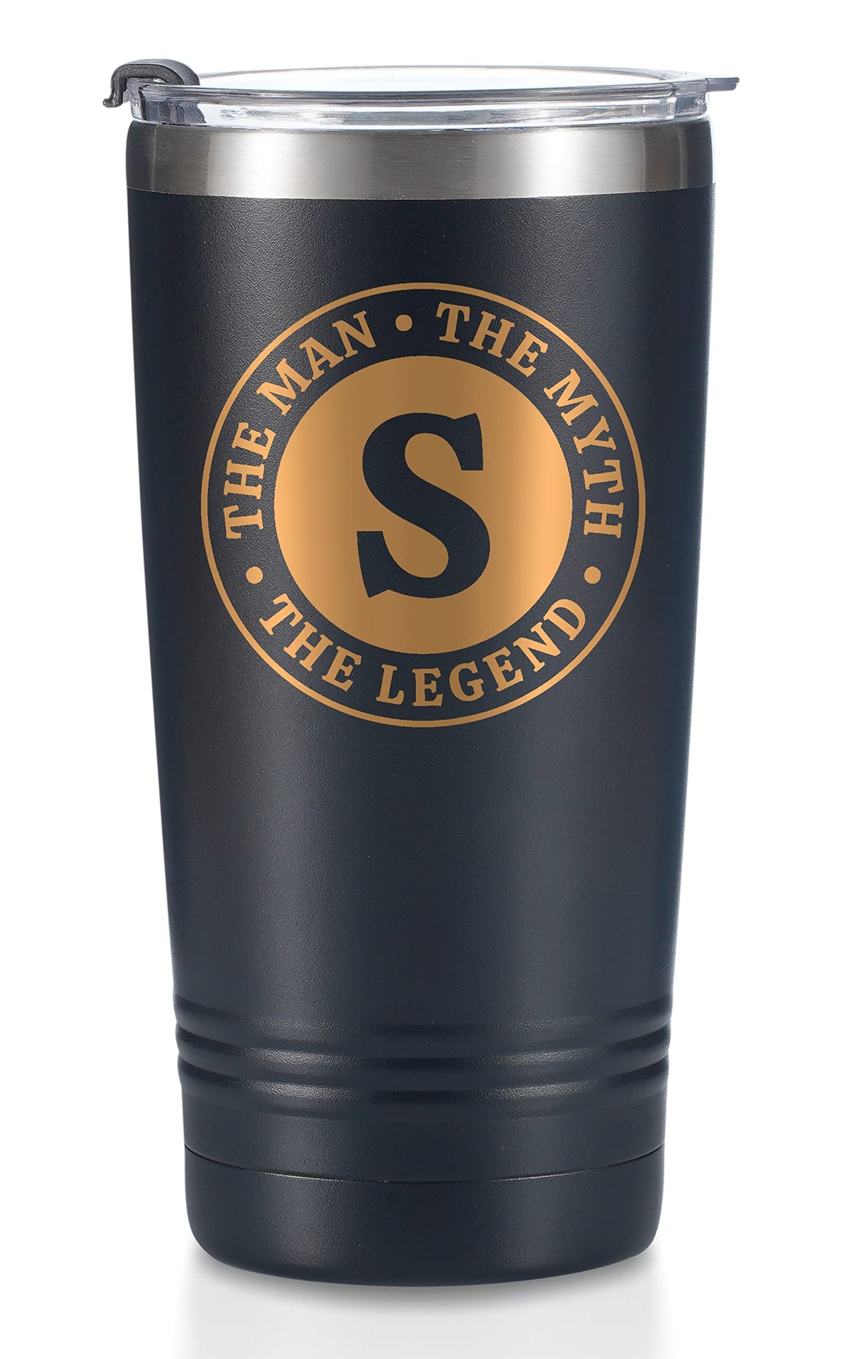 Onebttl Man the Myth mug with initials for a personalized daily coffee ritual.