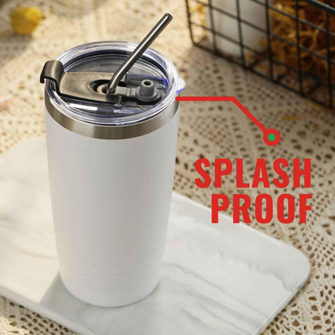 Onebttl spill-proof clear lid with sliding closure prevents leaks.