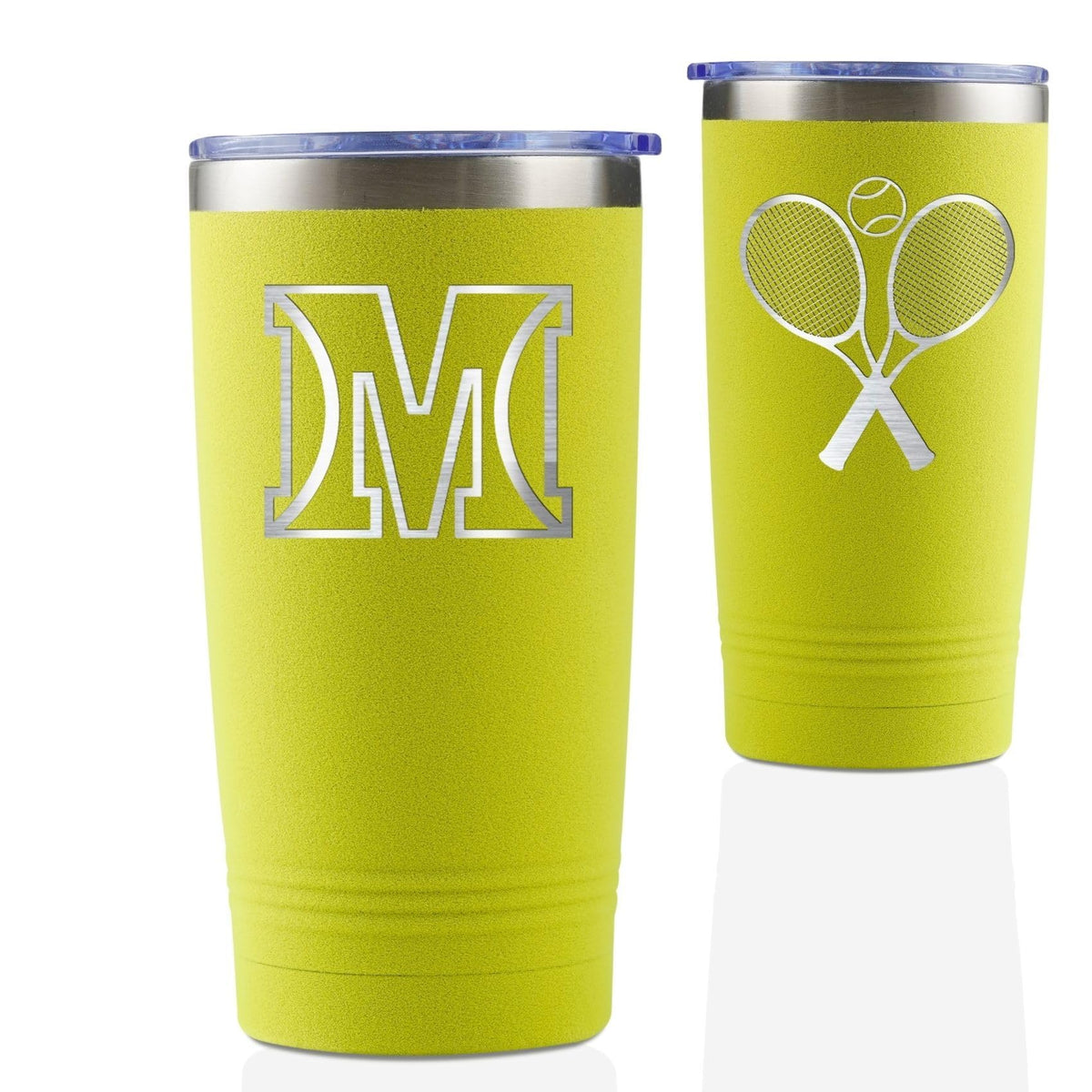 Onebttl laser-initial tennis gift tumbler for a personalized touch on court