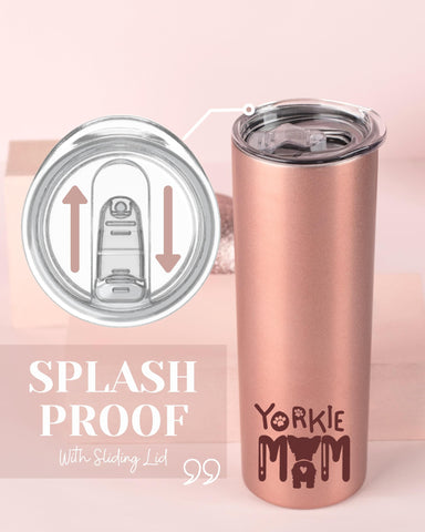 Onebttl Yorkie tumbler kit includes stainless straw and cleaning brush