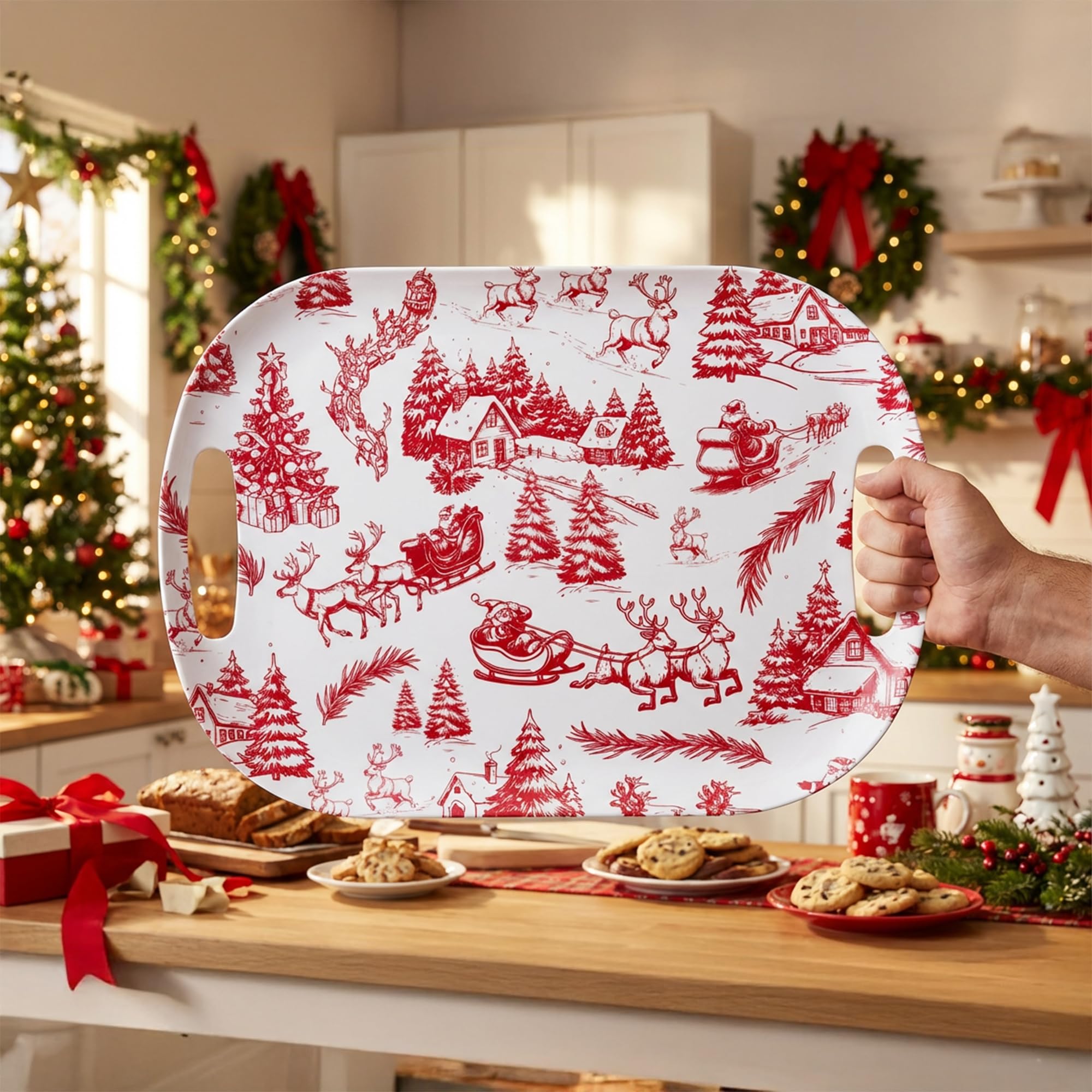 ONEderful 13in dip platter design complements sauces and desserts for holidays