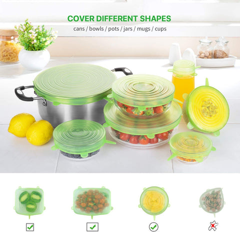 ONEGOL silicone lids keep fridge contents sealed and organized