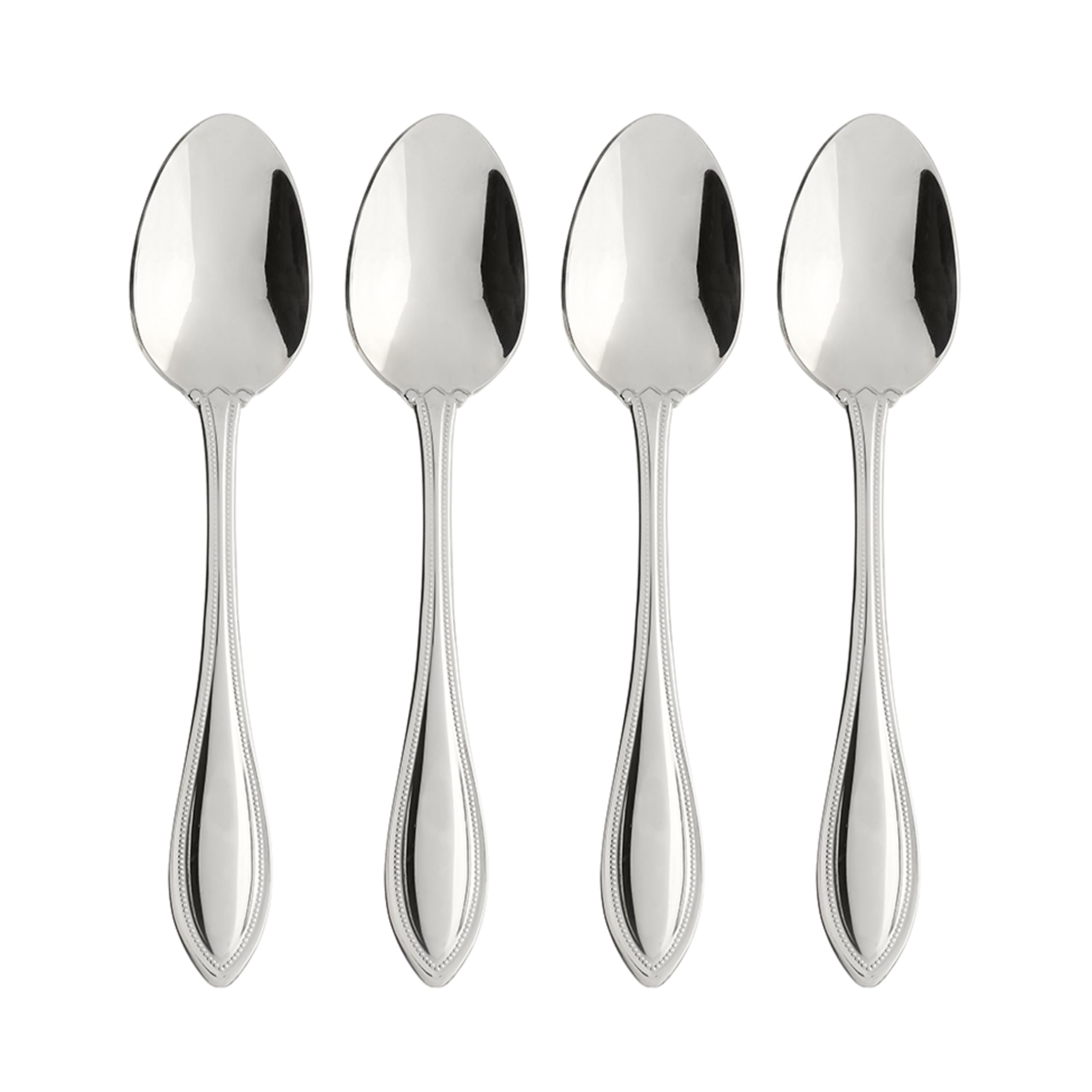 Oneida American Harmony teaspoon close-up with mirror finish for everyday dining elegance.