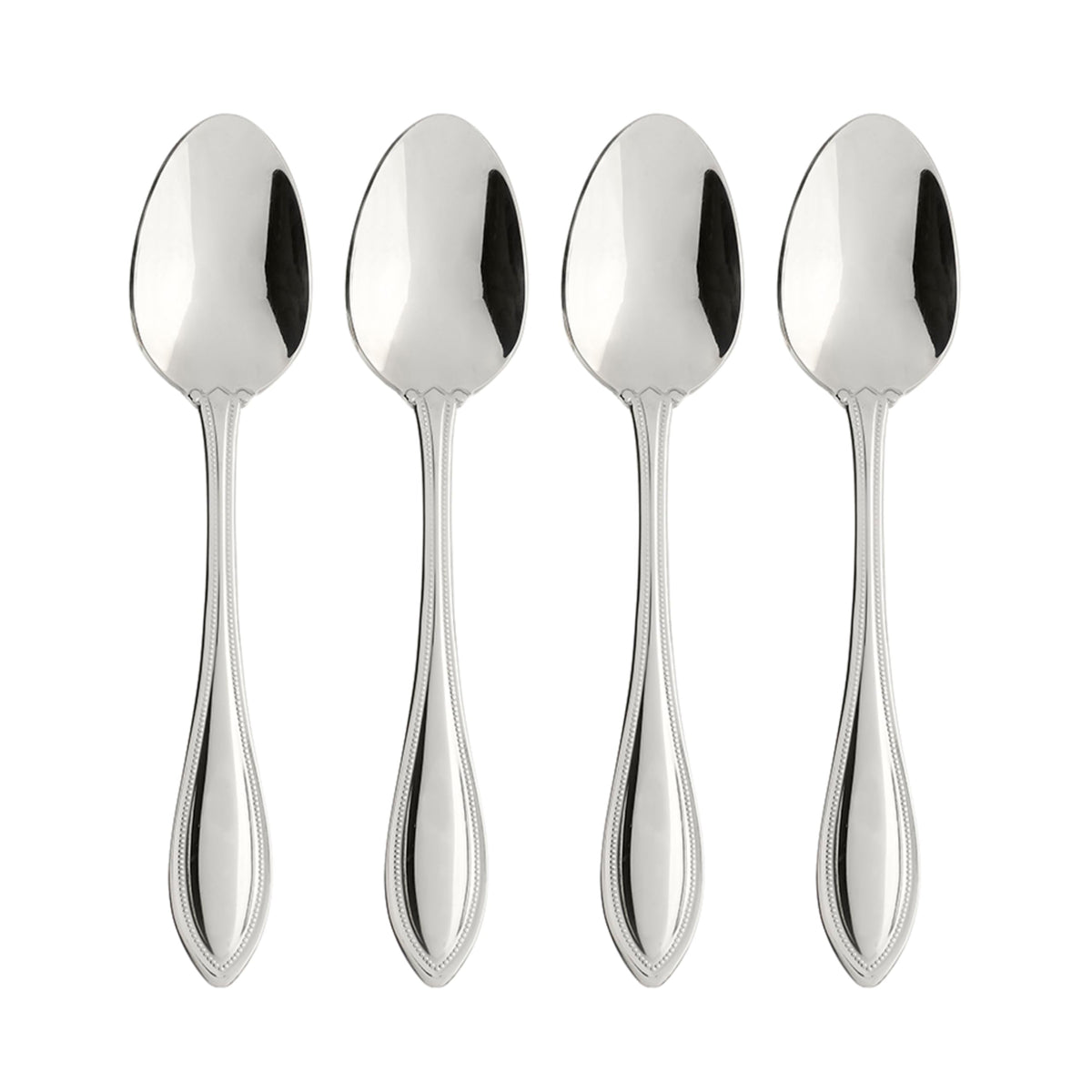 Oneida American Harmony teaspoon close-up with mirror finish for everyday dining elegance.