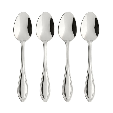 Oneida American Harmony teaspoon close-up with mirror finish for everyday dining elegance.