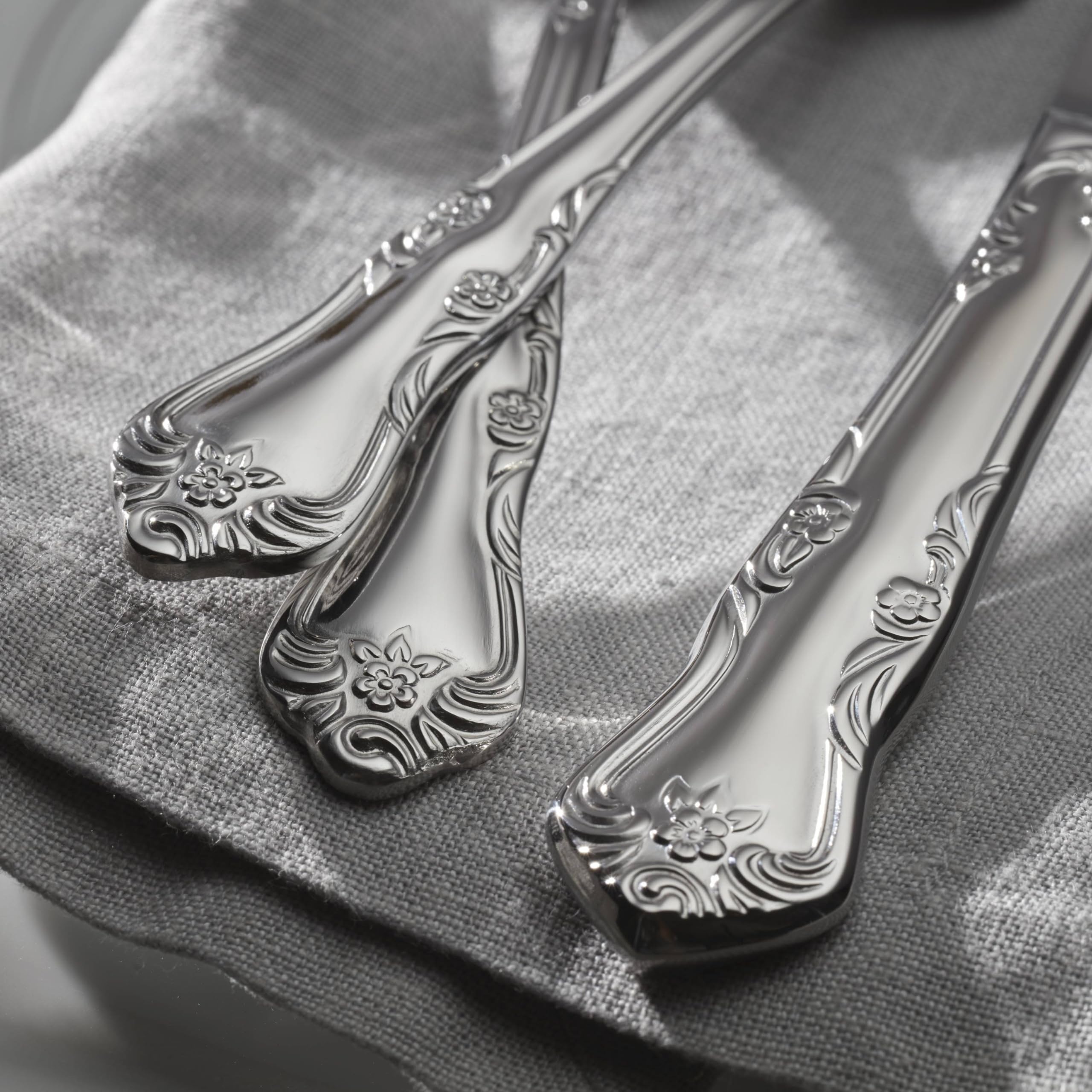 Oneida Azalea serving spoon closeup ideal for entertaining