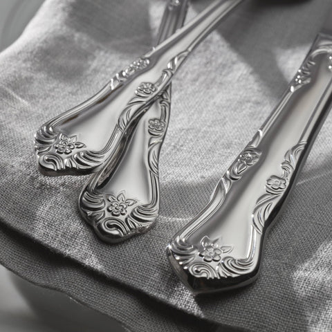 Oneida Azalea serving spoon closeup ideal for entertaining