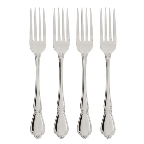 Oneida Chateau dinner fork with mirror finish adds timeless elegance to table settings.