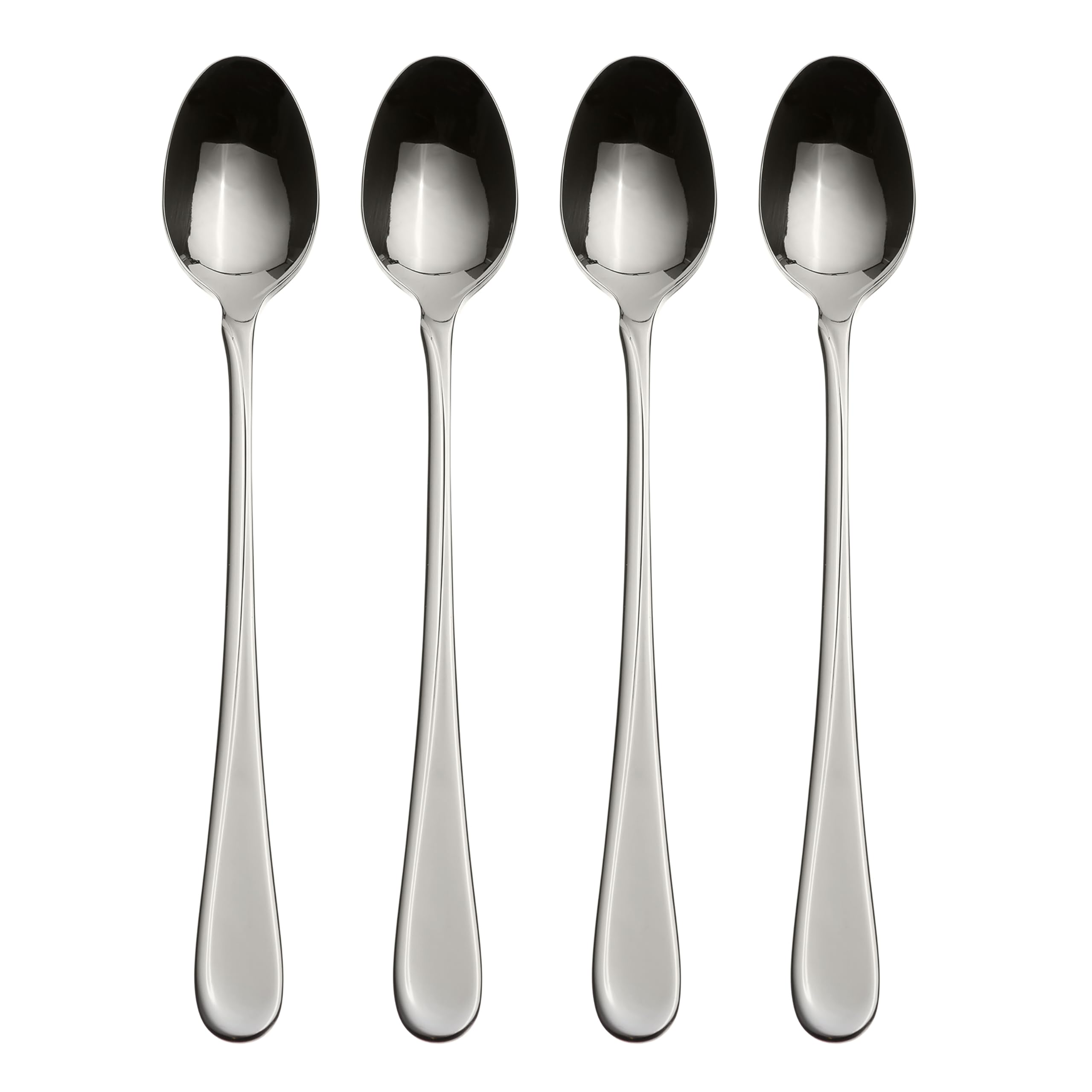 Oneida Flight tall drink spoons showcase mid-century sculptural lines for elegant entertaining.