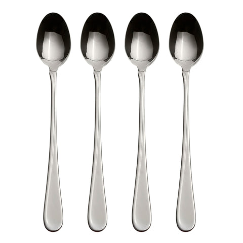 Oneida Flight tall drink spoons showcase mid-century sculptural lines for elegant entertaining.