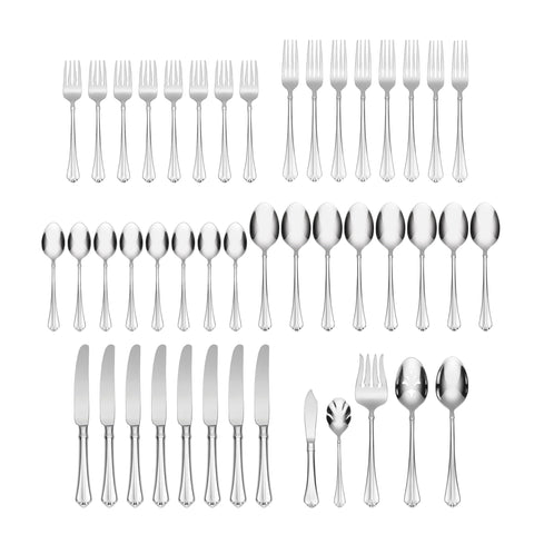 Oneida Juilliard serving utensils included for seamless entertaining.