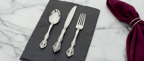Oneida Michelangelo flatware brushed finish close-up adding timeless elegance