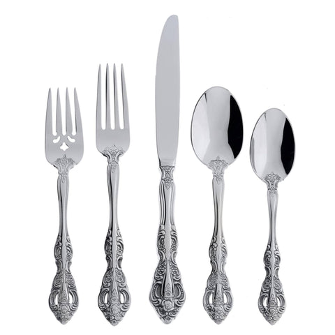 Oneida Michelangelo dinner fork close-up for elegant dining