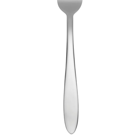 Oneida Mooncrest satin-finish fork, comfortable weight for everyday meals.