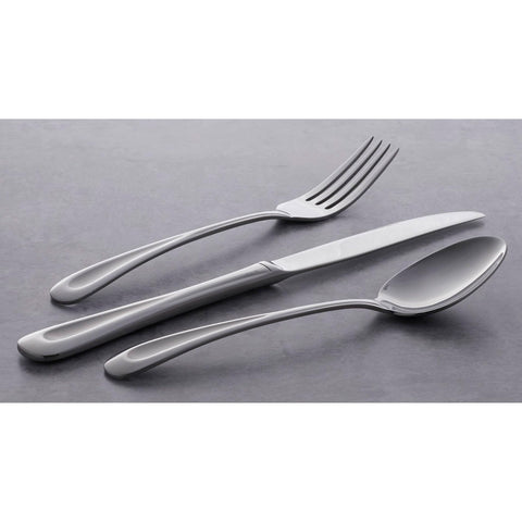 Oneida Satin Sand Dune spoons ready for dishwasher-safe, everyday dining.
