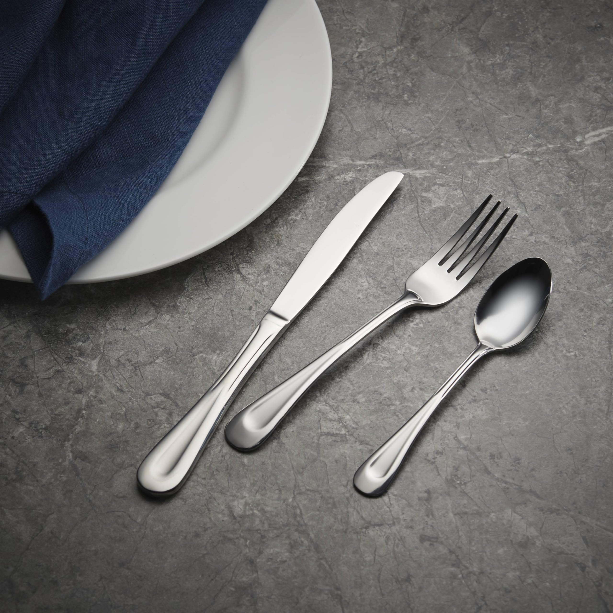 Oneida Satin Sand Dune serving spoon for shared dishes