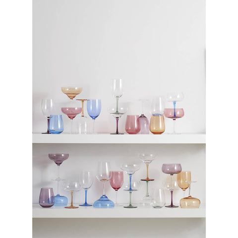 Oneida True Colors margarita glasses orange hue for warm vibes.