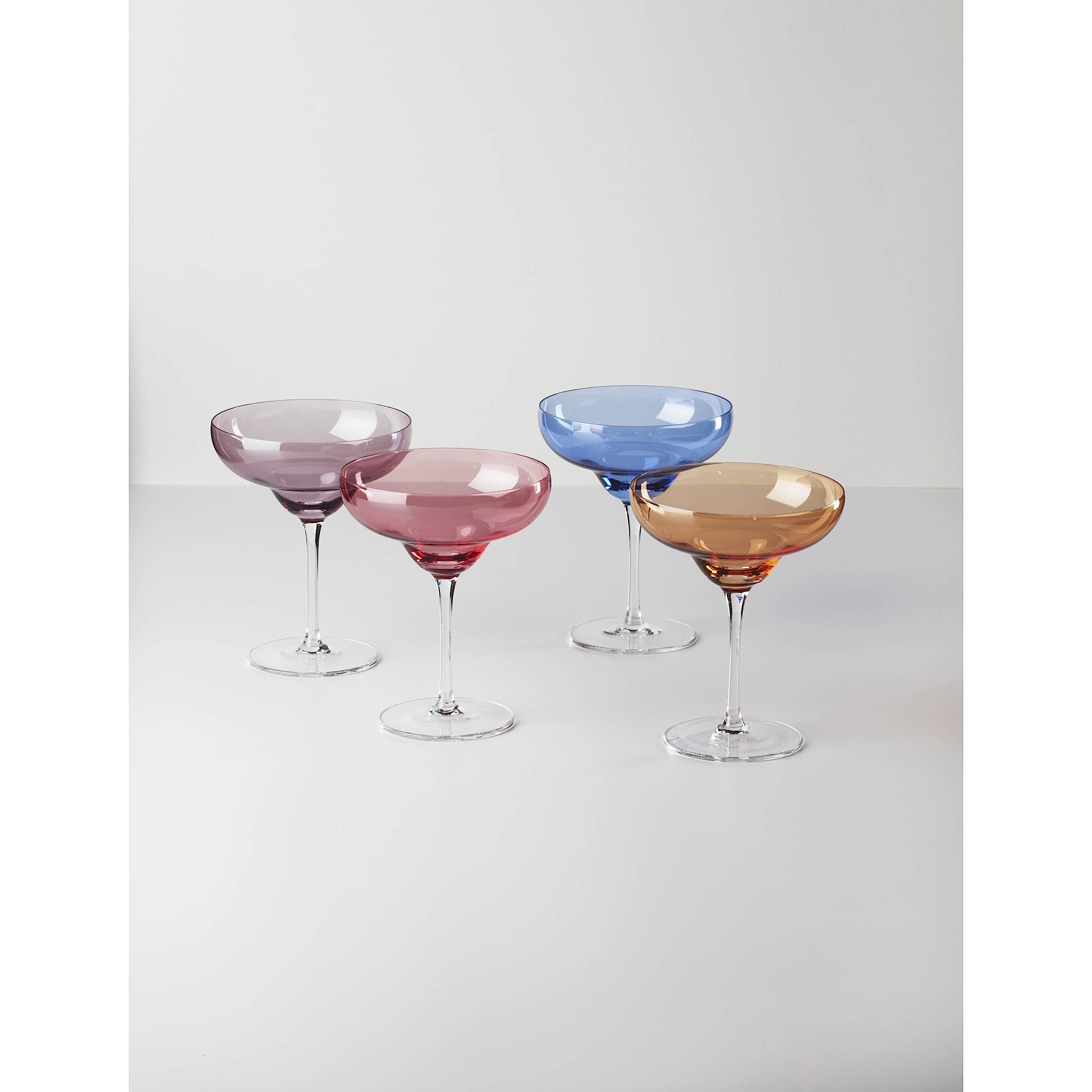 Oneida True Colors margarita glasses purple highlight for colorful cocktails.