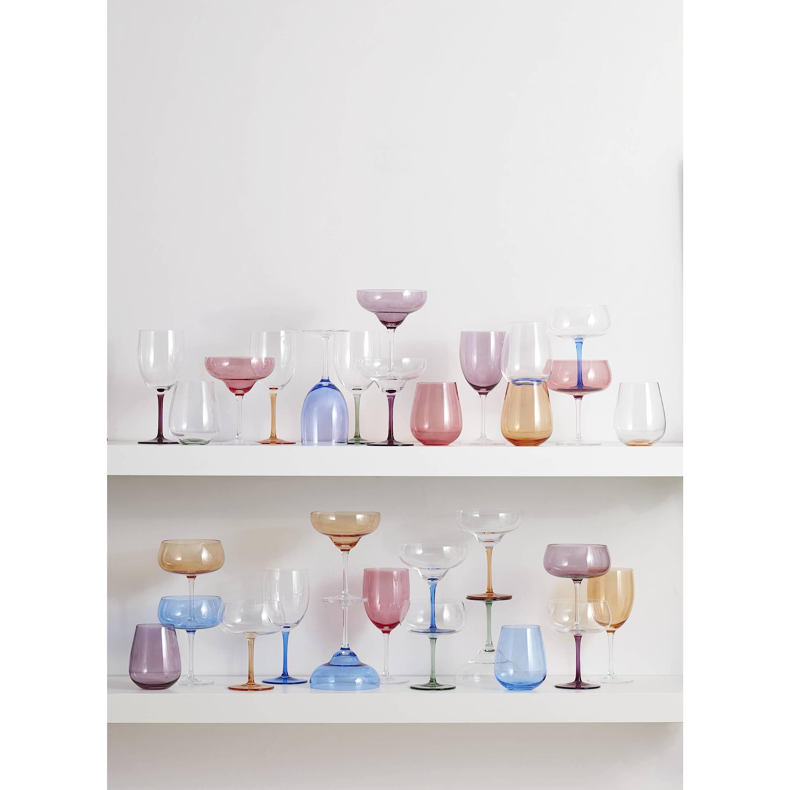 Oneida True Colors margarita glasses red accent for festive gatherings.