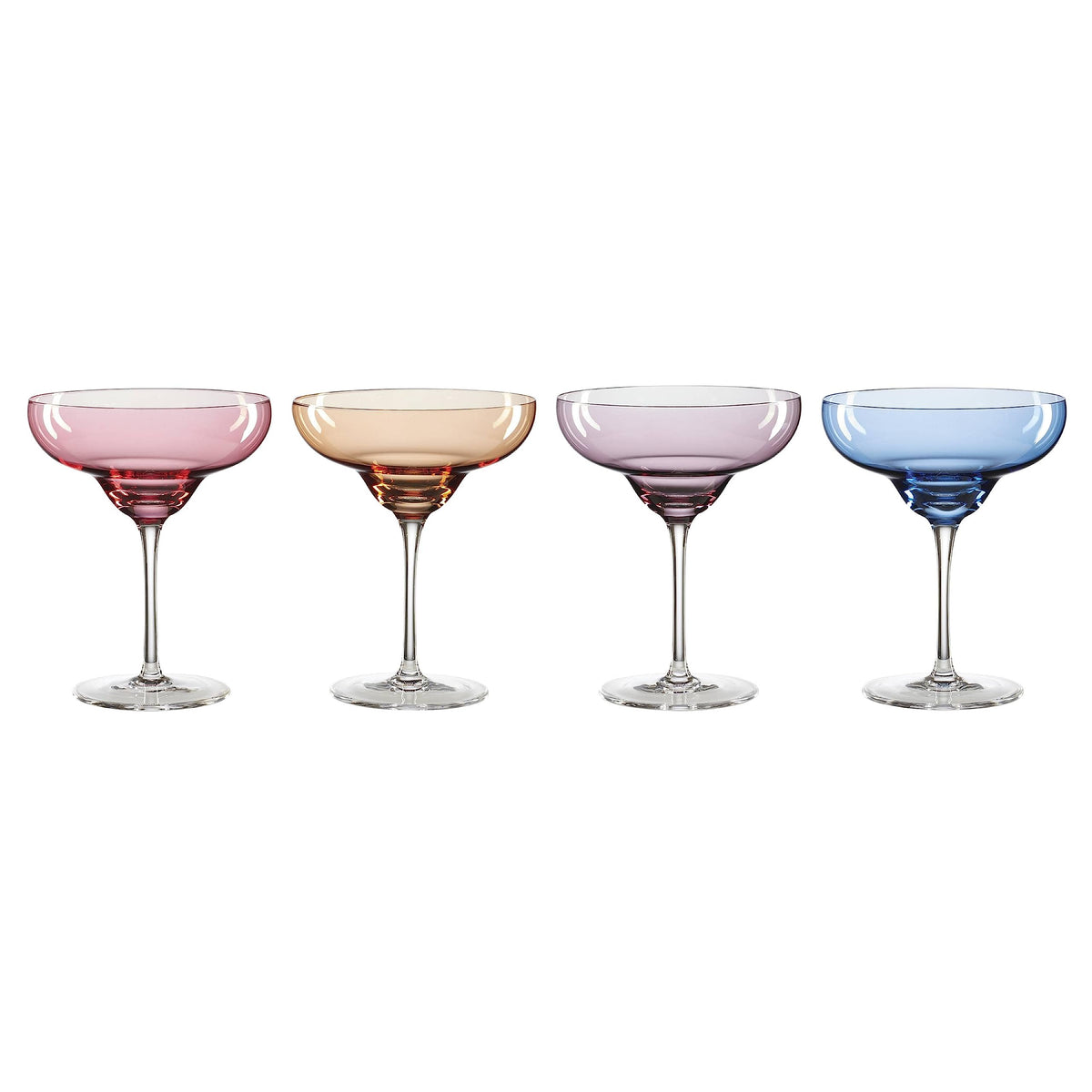 Oneida True Colors margarita glasses set of four for stylish entertaining.
