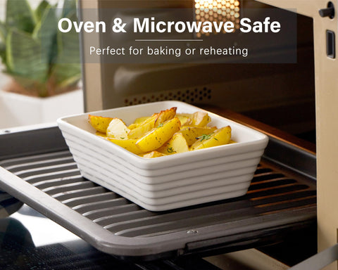 ONEMORE 5x7 deep ceramic baking dish for lasagna portions