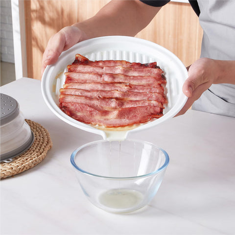 ONEMORE bacon plate-serving tray; convenient serving directly from rack.