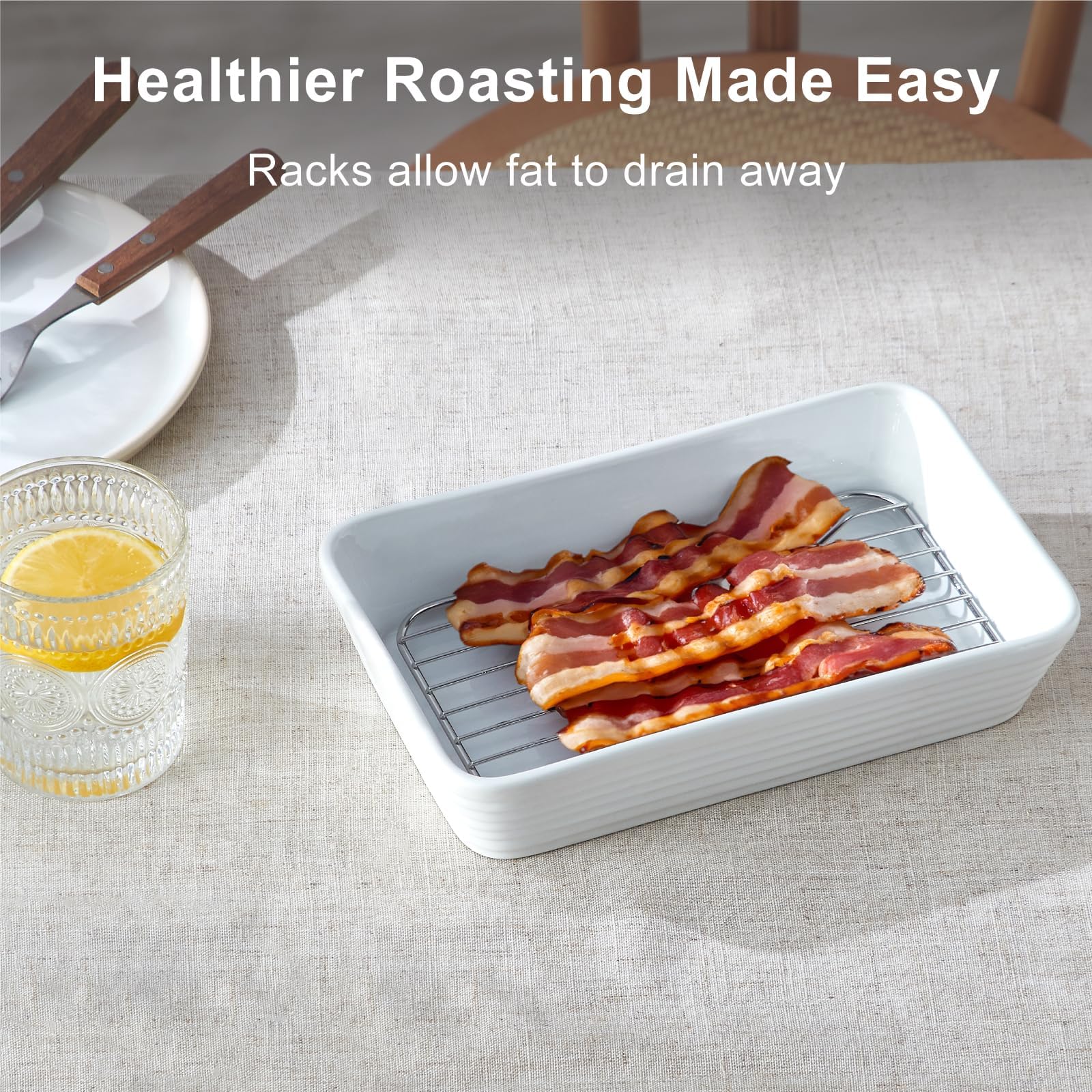 ONEMORE serving-ready bakeware doubles as stylish serveware.