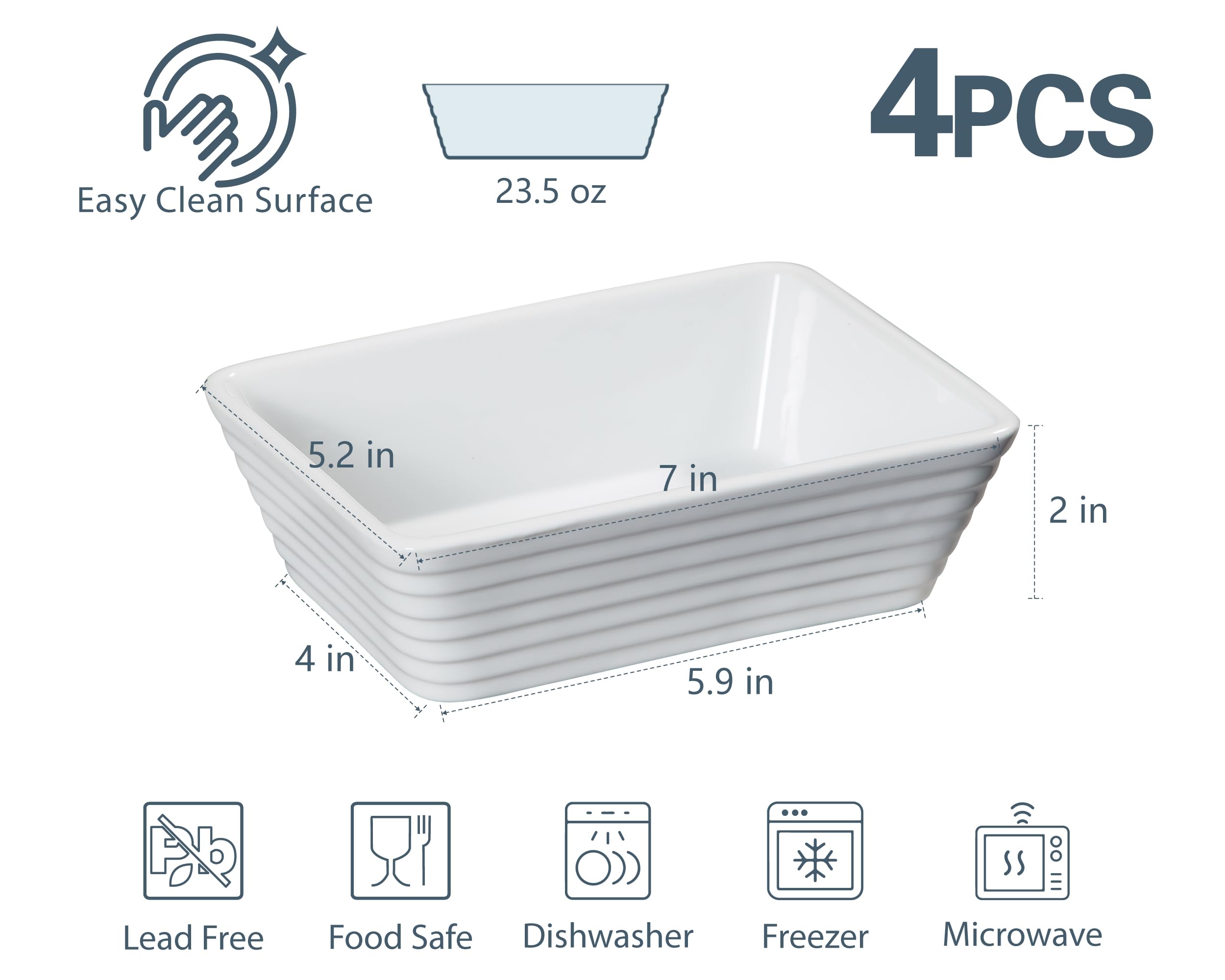 ONEMORE ceramic lasagna dish for one with even heat distribution