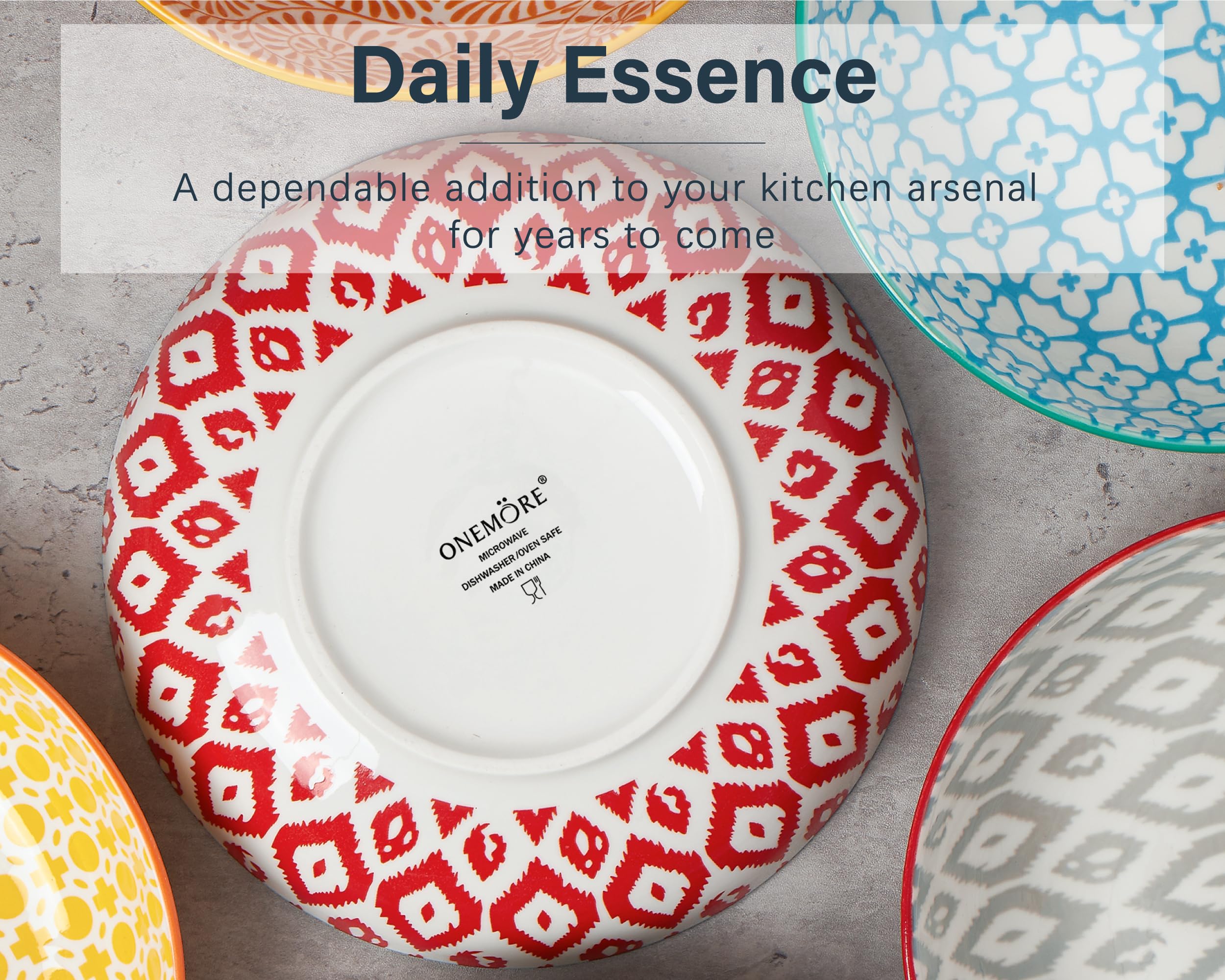 ONEMORE bowls demonstrated as dishwasher-safe for easy cleanup