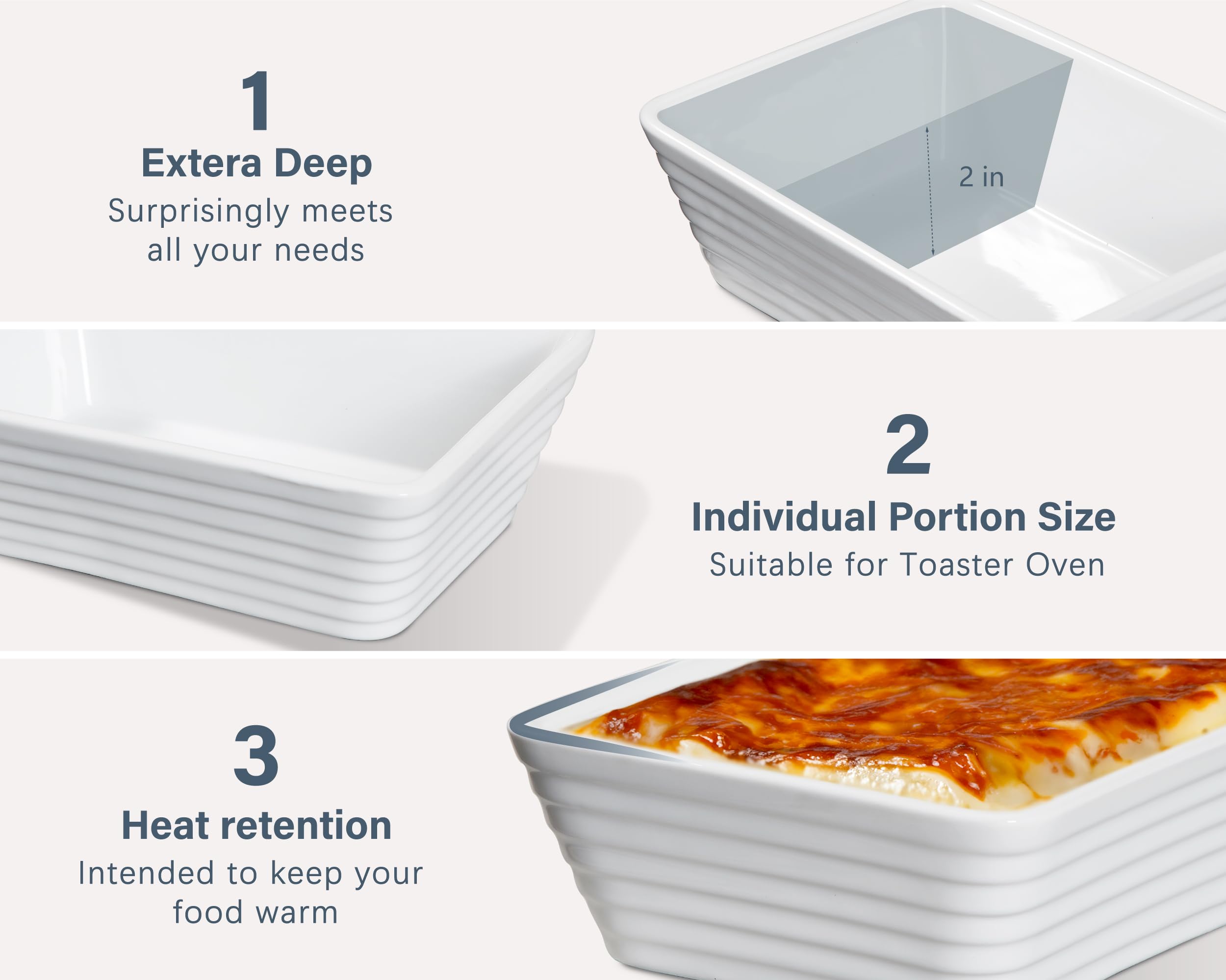 ONEMORE individual casserole dish, oven-safe for personal meals