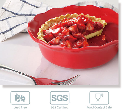 ONEMORE oven-safe pie pan up to 500°F ready for baking.