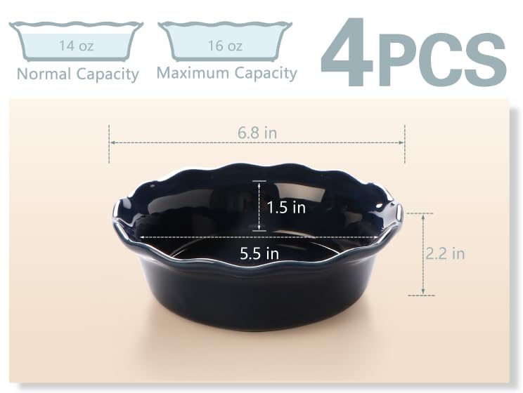 ONEMORE blue pie pan is dishwasher safe for quick cleanup.
