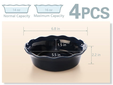 ONEMORE blue pie pan is dishwasher safe for quick cleanup.