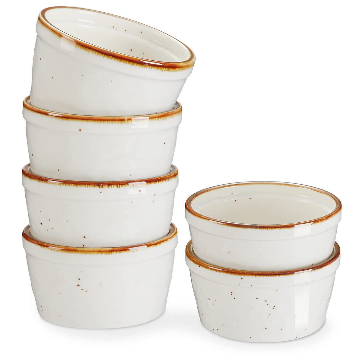ONEMORE ramekins 4 oz creme brulee focus, oven-safe for baking desserts.