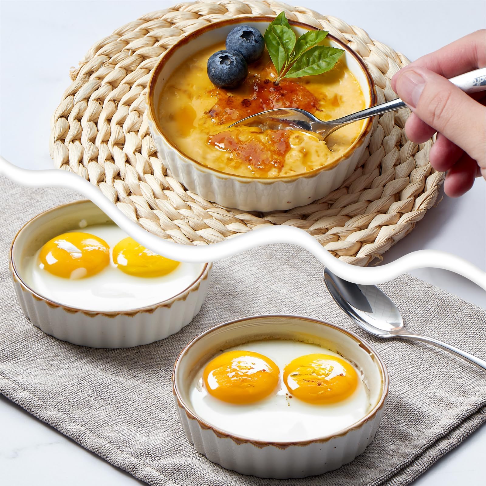 ONEMORE multi-use ramekins for olives, dips, sauces, or side portions alongside desserts