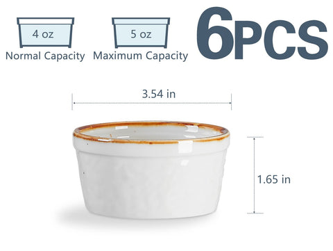ONEMORE ramekins microwave and dishwasher safe for easy cleanup.