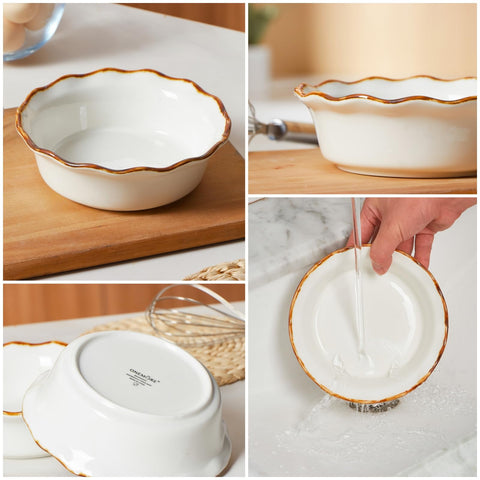 ONEMORE smooth nonstick finish aids easy release of pies.