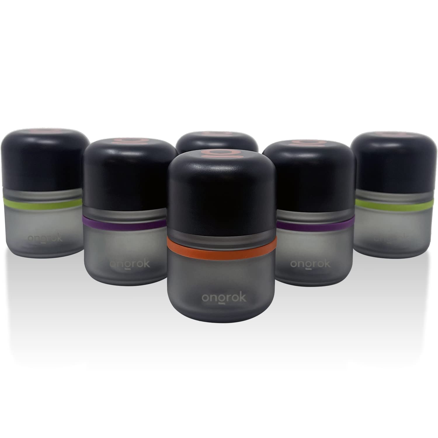 ONGROK glass jar 80ml six-pack in a drawer view for organized storage