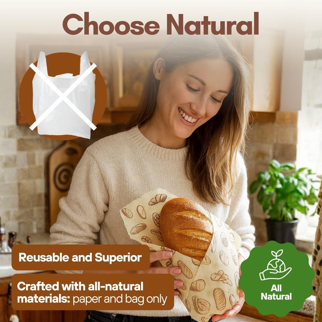 ONIXCORE beeswax wrap small loaf demonstrates versatile use for sandwiches.
