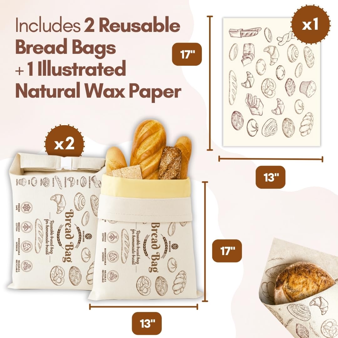ONIXCORE sourdough storage bag open ready for storing freshly baked dough.