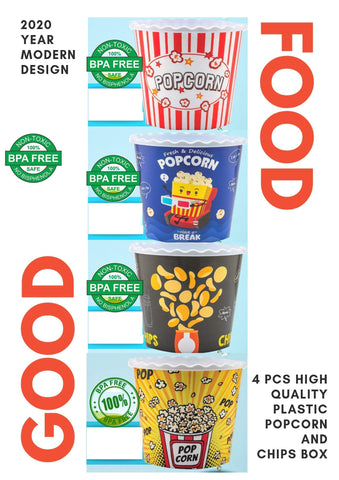 ONONEXPRESS popcorn box brown, durable BPA-free plastic for snacks.