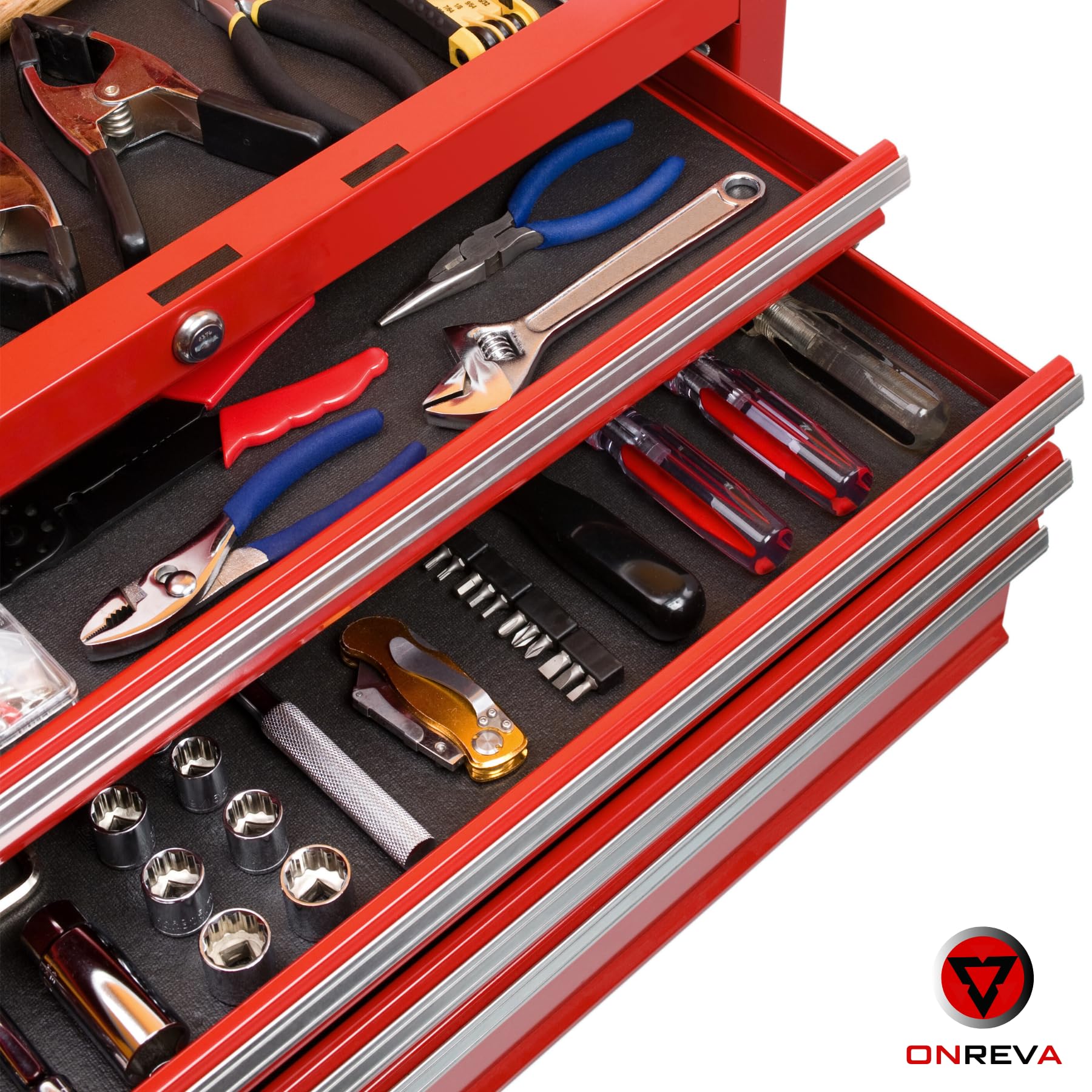 ONREVA toolbox liner easy installation saves time in garages